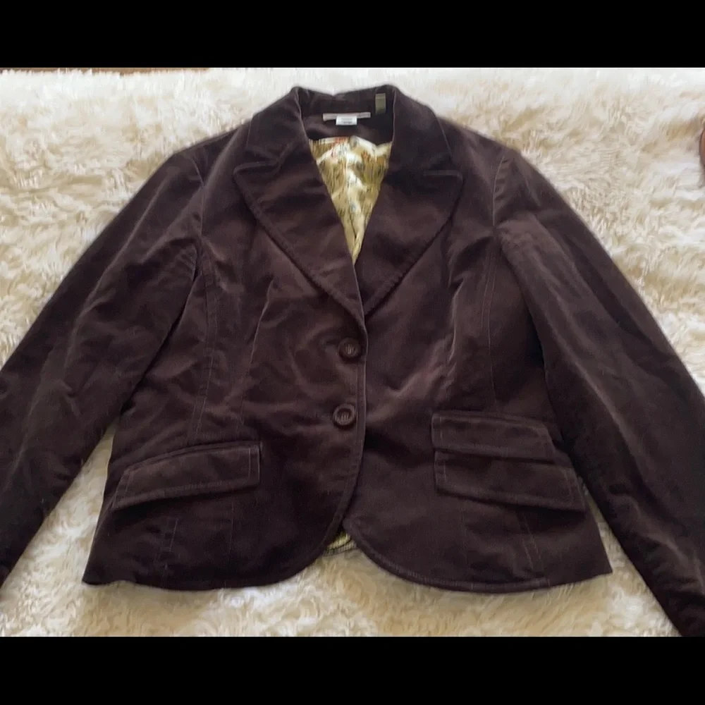 Nine West Y2K Brown Vintage Corduroy Double Button Blazer - Picture 5 of 5